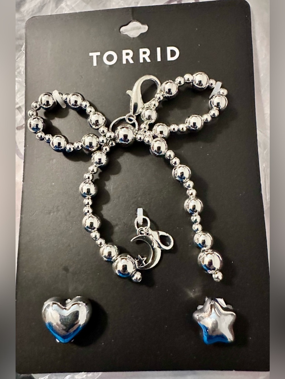 NWT Torrid Silver Shoe Charms